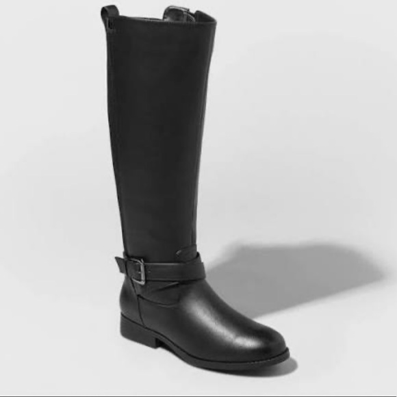 a new day Shoes - A New Day Faux Leather Buckle Riding Boots